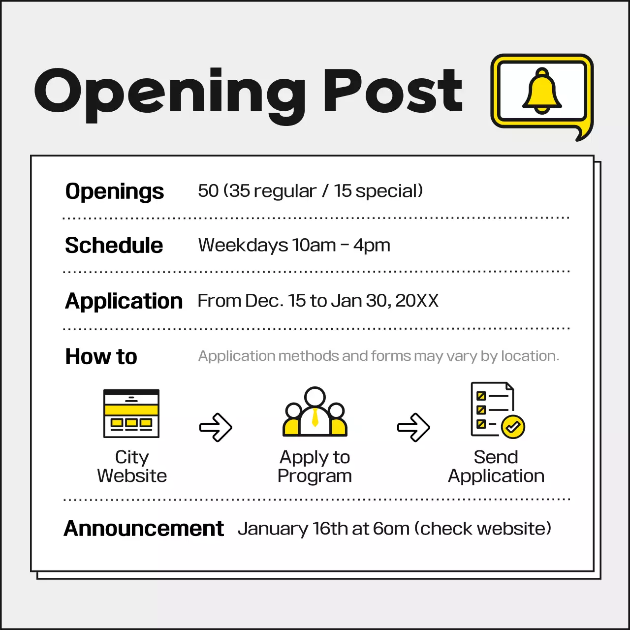 Yellow Modern Office Advertisement Instagram Carousel