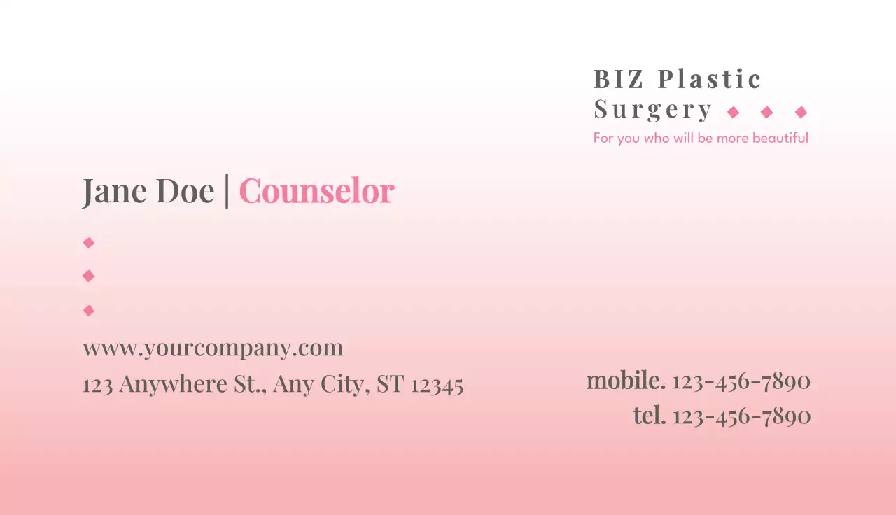 Dermatologist Business Card