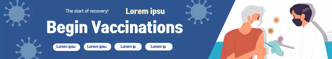 blue illustration clean corona vaccine