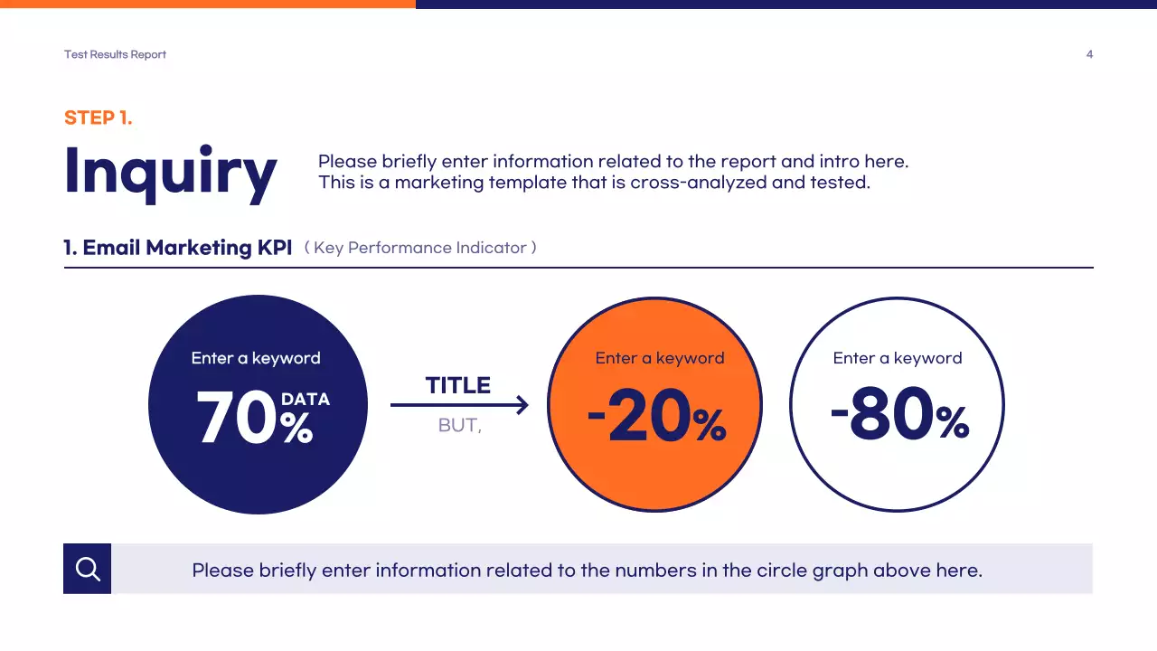 Navy Modern Marketing Report Presentation