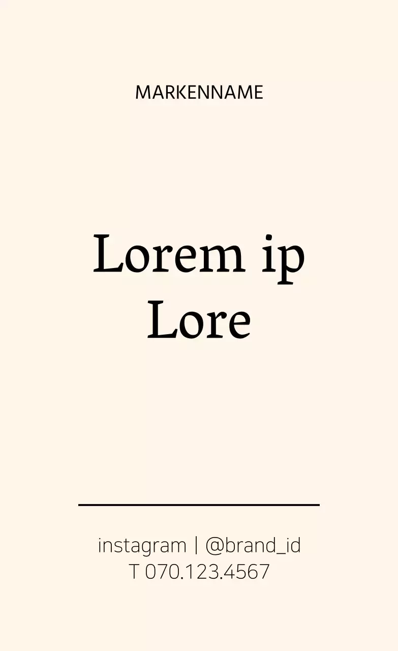 Einfache Markenetiketten in Elfenbein und Schwarz