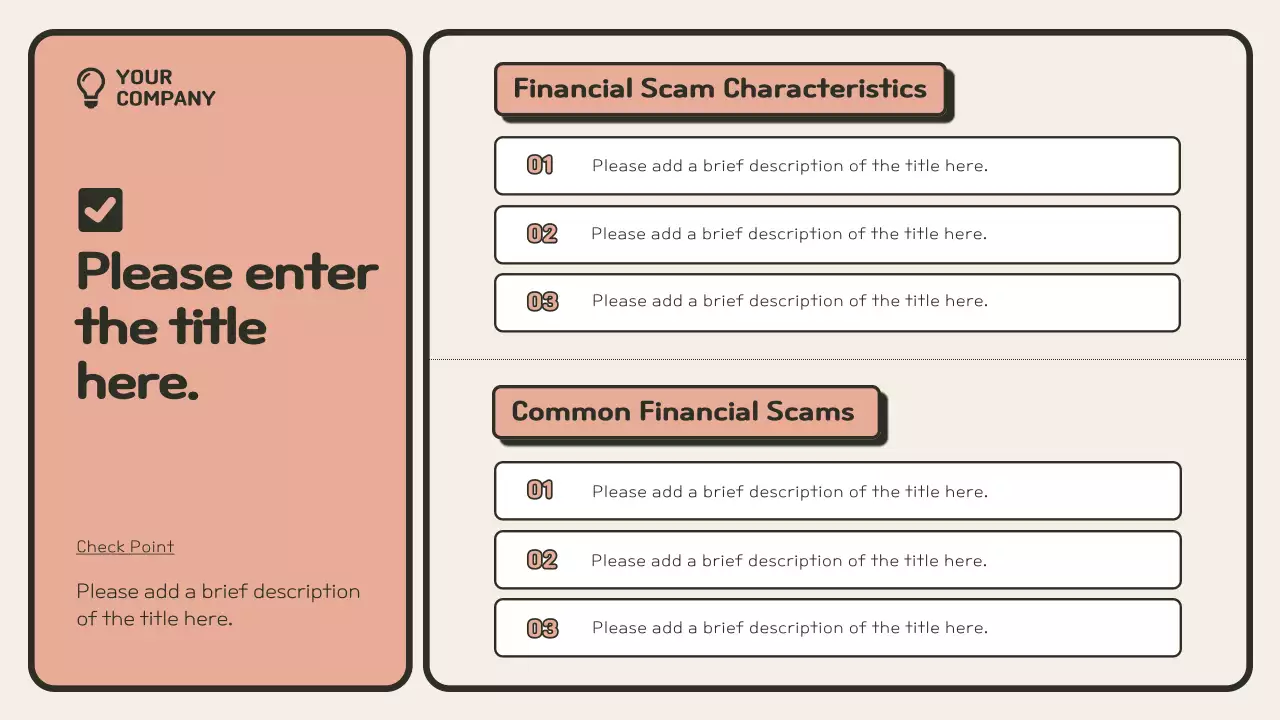  Minimalist beige and orange fraud prevention training guide