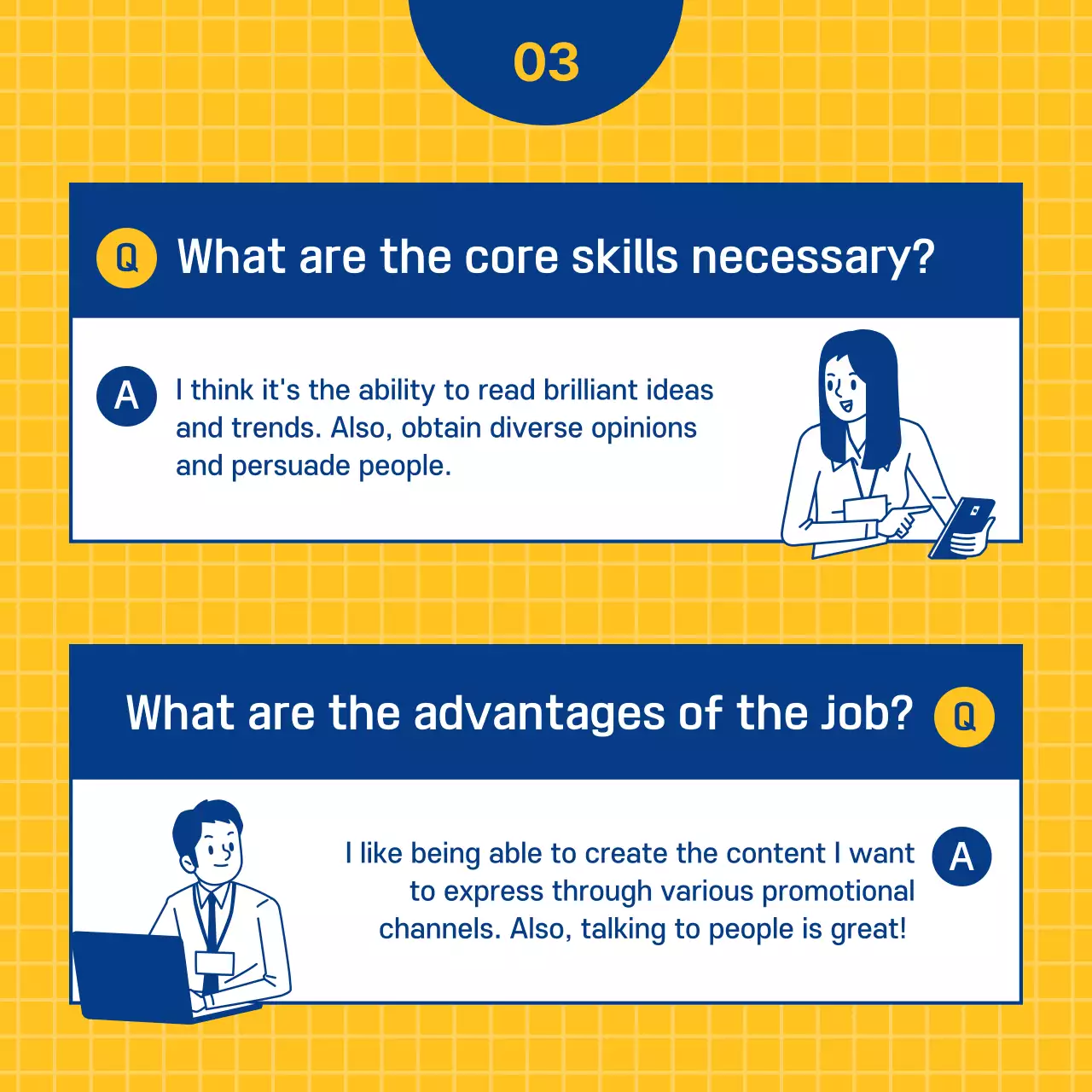 Blue Modern Marketing Interview Document Instagram Carousel