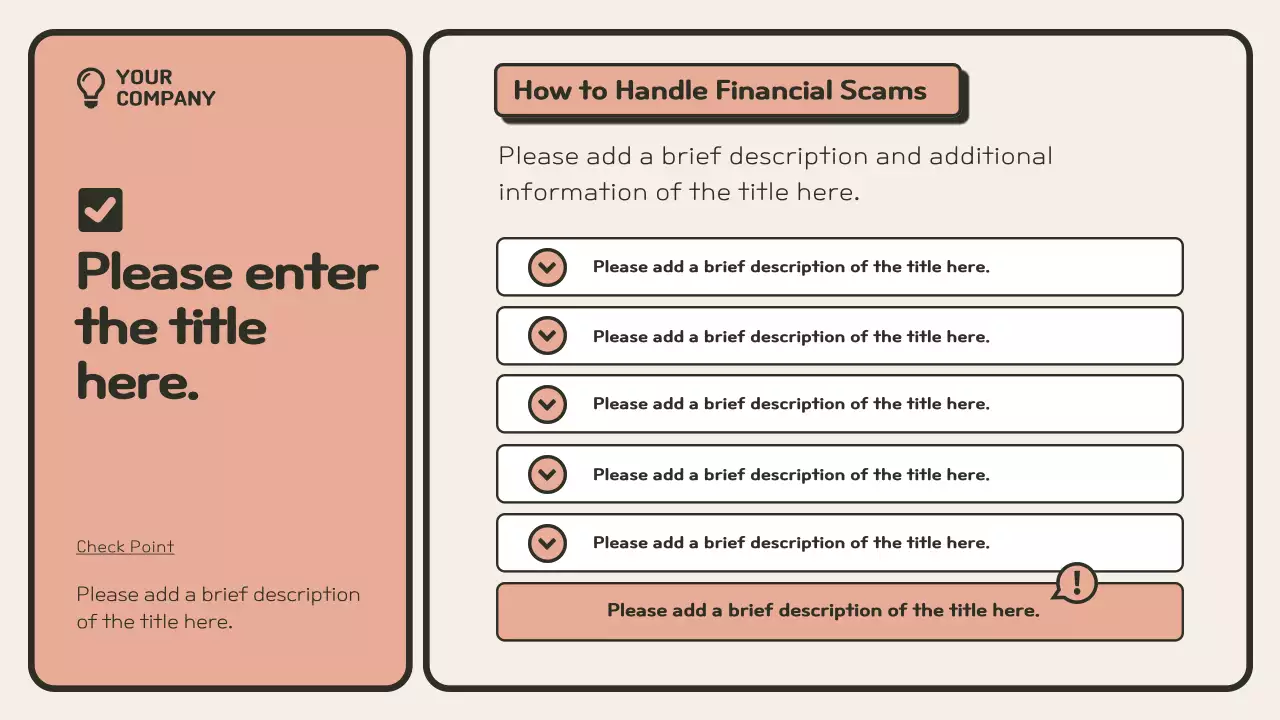  Minimalist beige and orange fraud prevention training guide