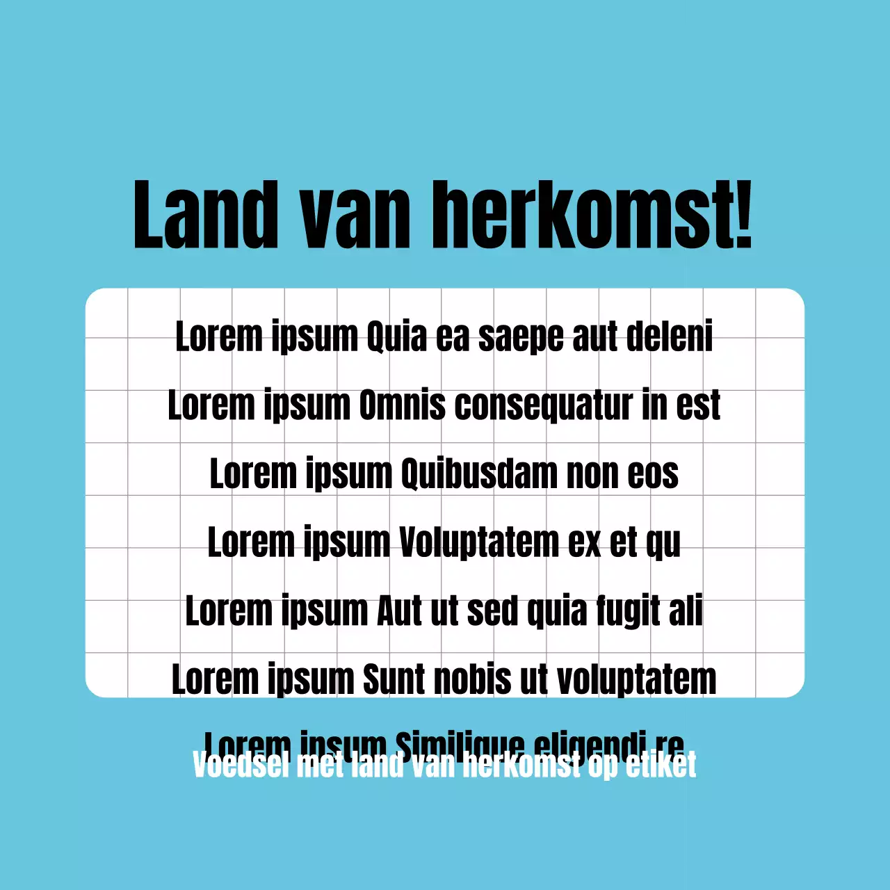 Gids voor de oorsprong van voedsel