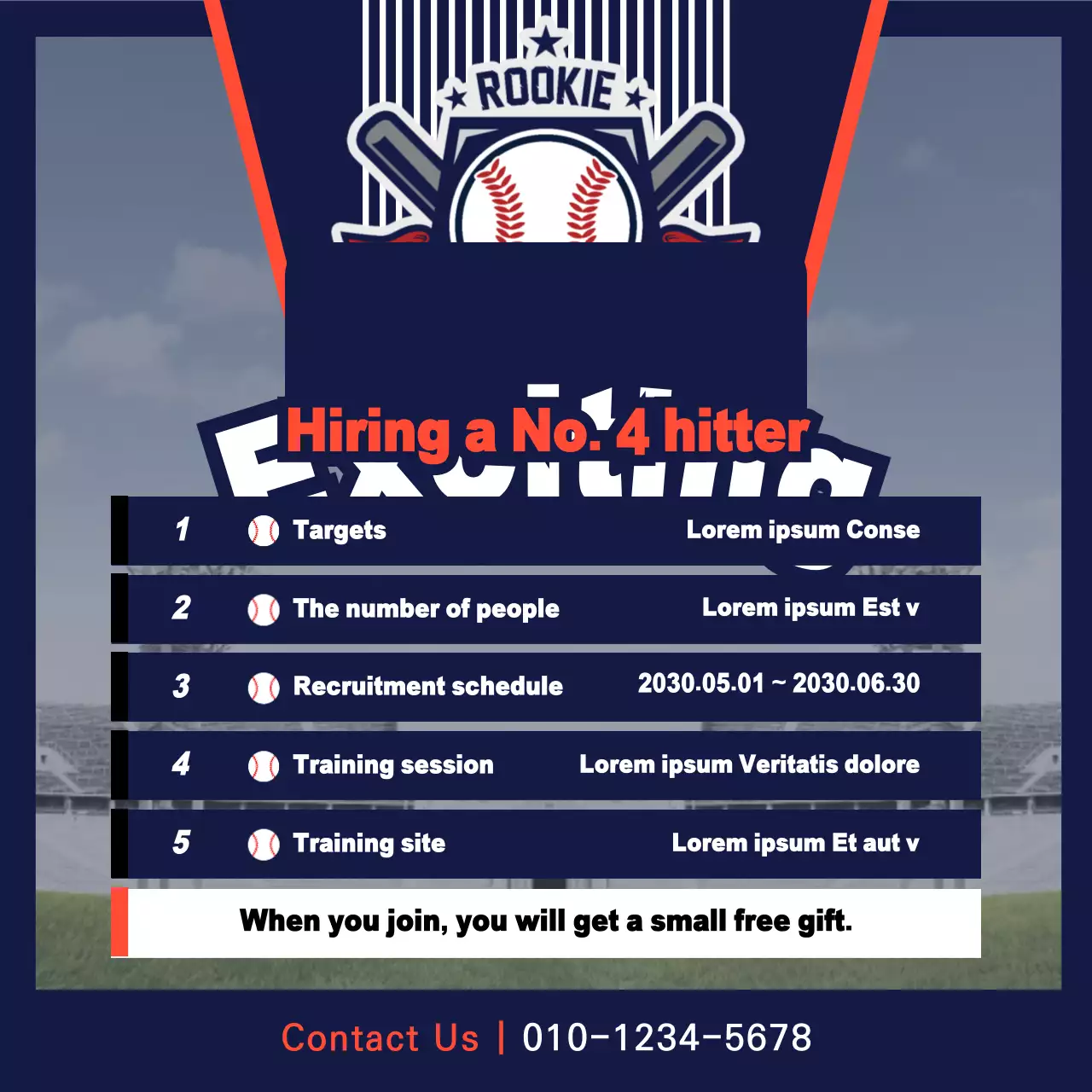 Navy Professional Baseball Recruitment Social Media Post