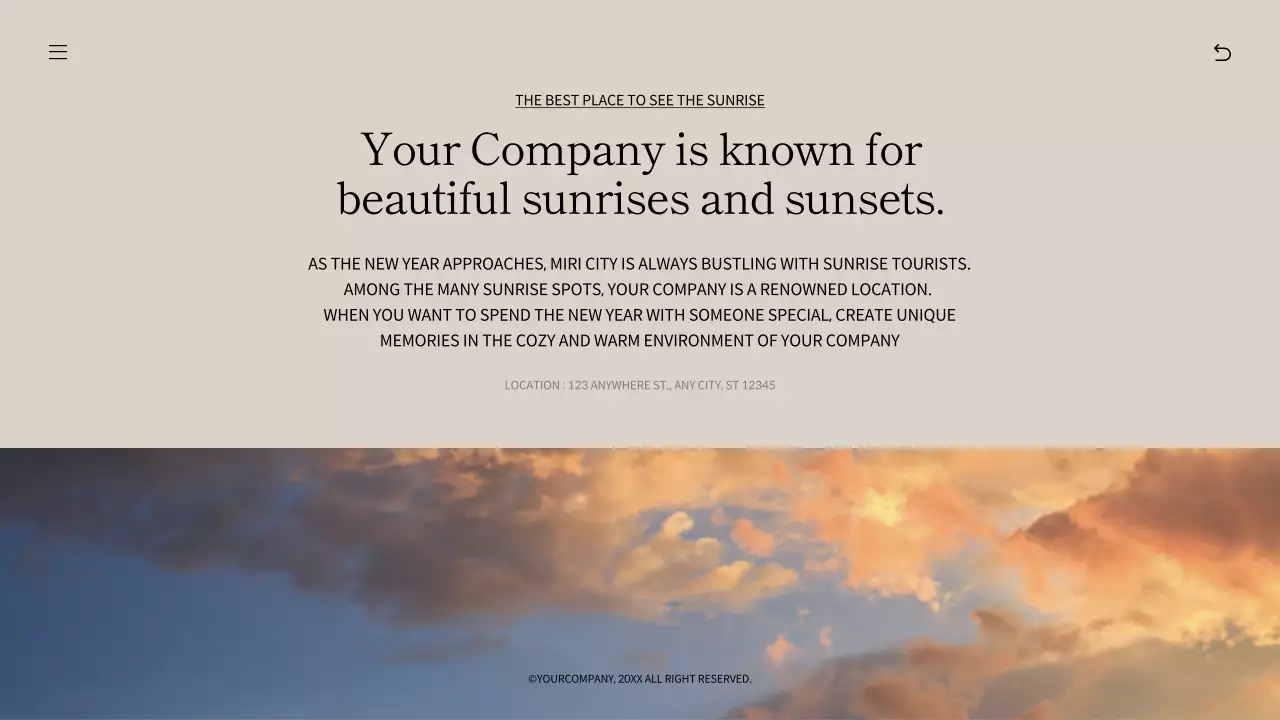 베이지 모던 선라이즈 프로모션 프리젠테이션