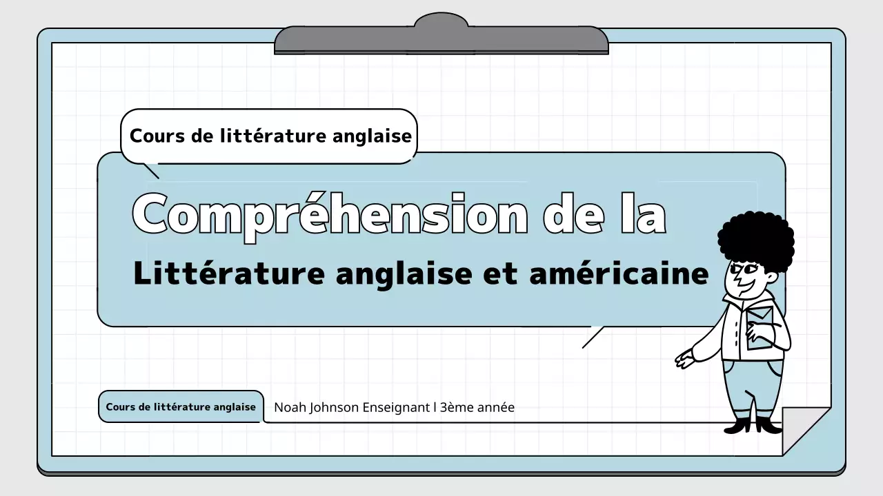 Bloc-notes bleu clair et blanc concept de présentation pédagogique