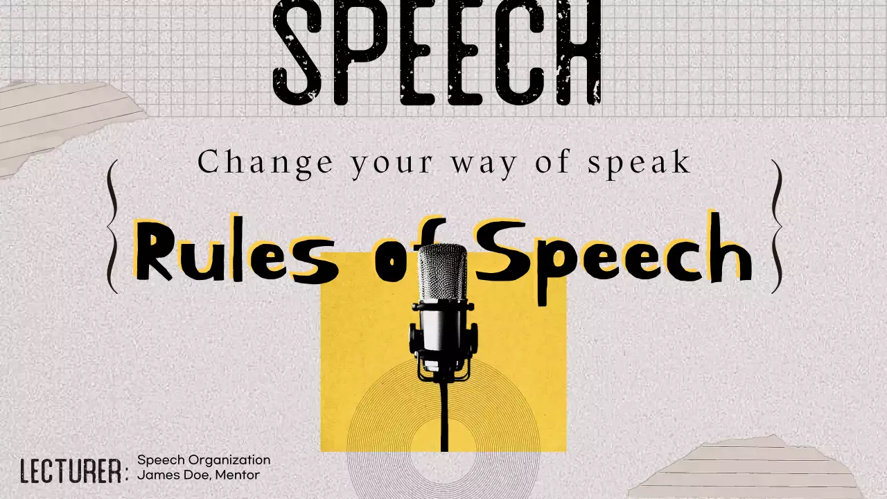 베이지 모던 스피치 가이드 프레젠테이션