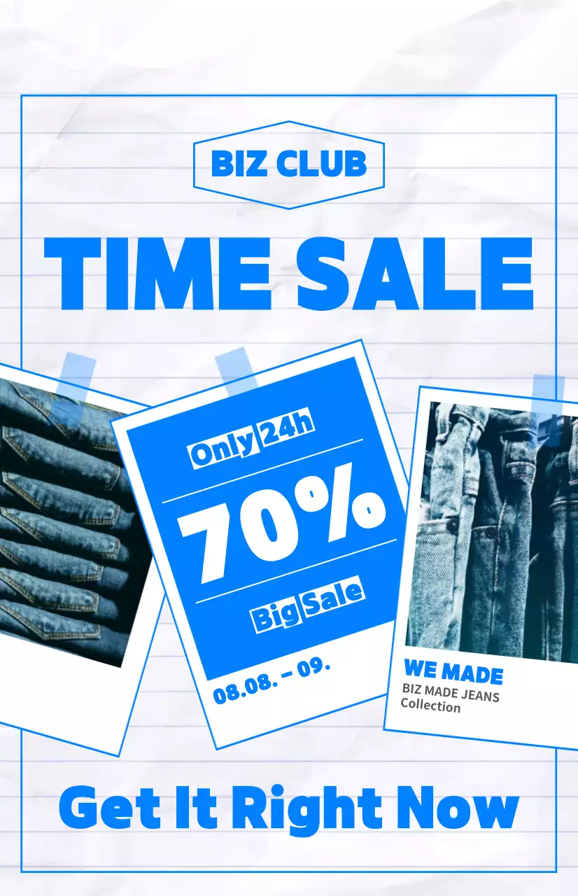 A breezy, summer-inspired time sale promotional flag