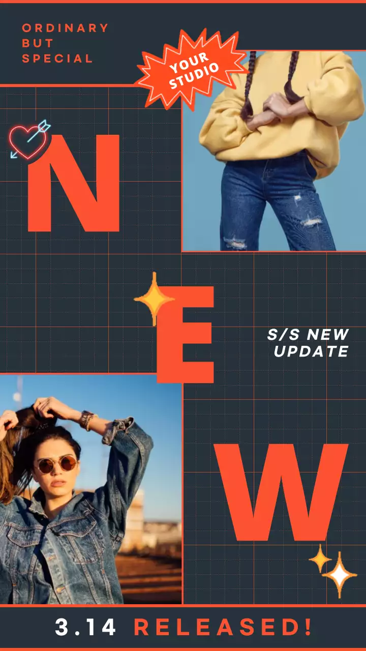 Orange Trendy Fashion Promotion Instagram Post