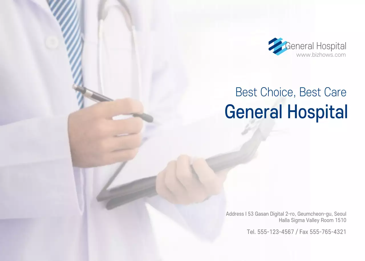 Navy White Simple Hospital