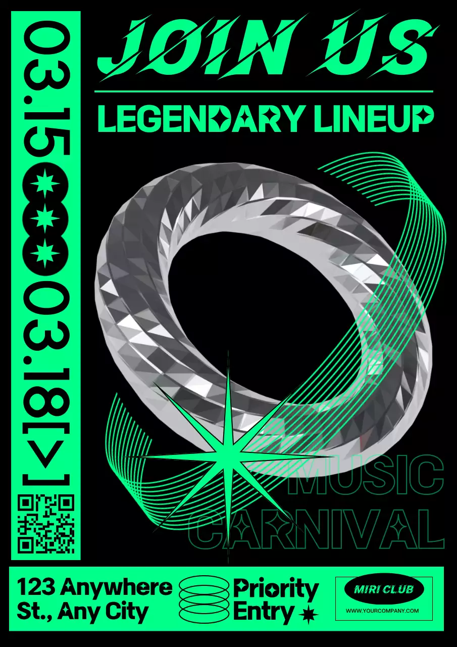 네온 사이버 뮤직 홍보 포스터