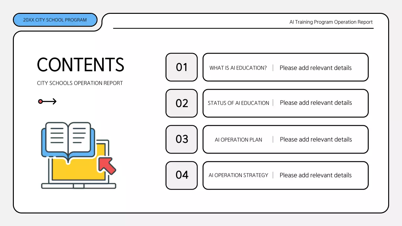 White Modern Ai Report Document Presentation
