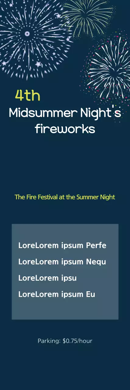 Banner de evento de fogos de artifício tradicionais da Marinha