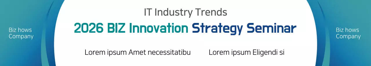 Banner de anúncio do seminário Blue Modern