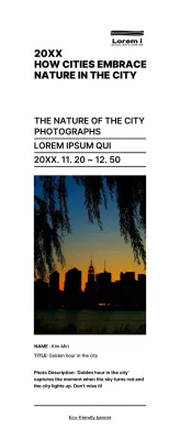 Black and simple text layout style Photo exhibition information guide