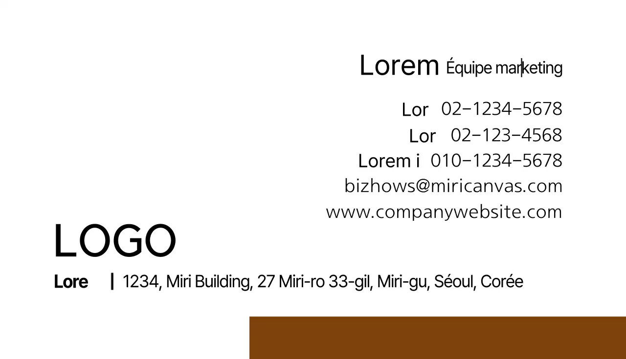 Carte de visite simple