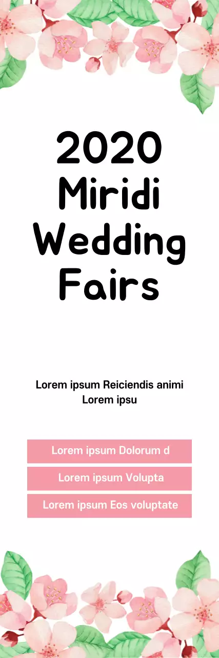 Banner de convite de casamento floral rosa