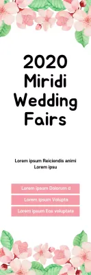 Banner de convite de casamento floral rosa