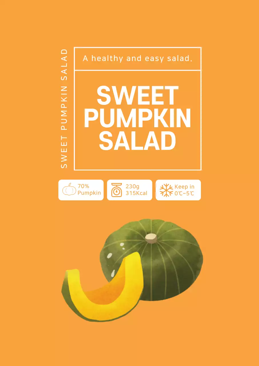 Orange Simple Salad Promotion Poster