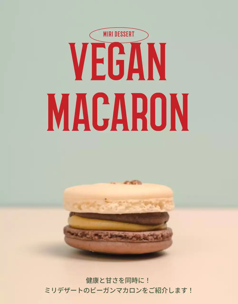 ミントと赤のビーガンマカロンファンディング紹介