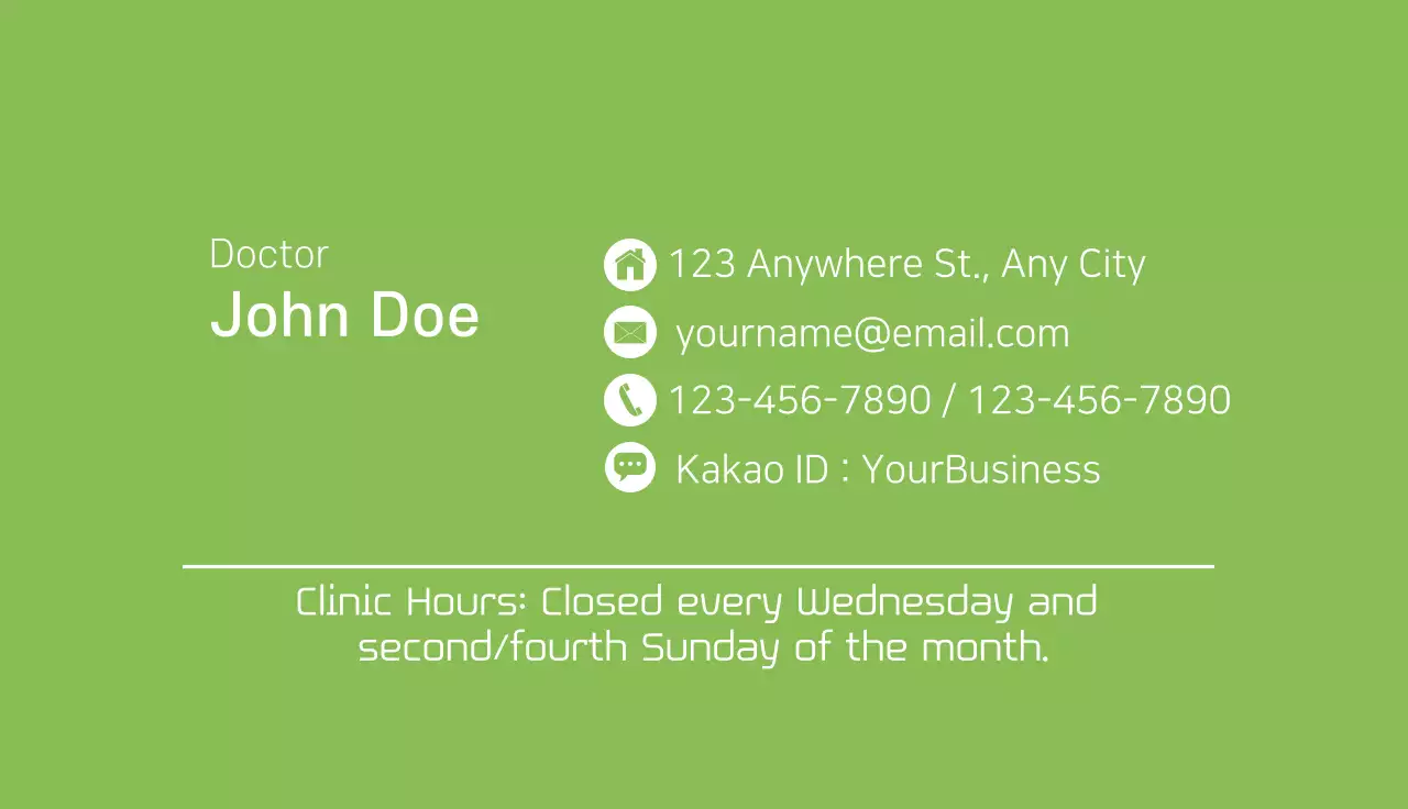 Brown Minimal Health Business Card