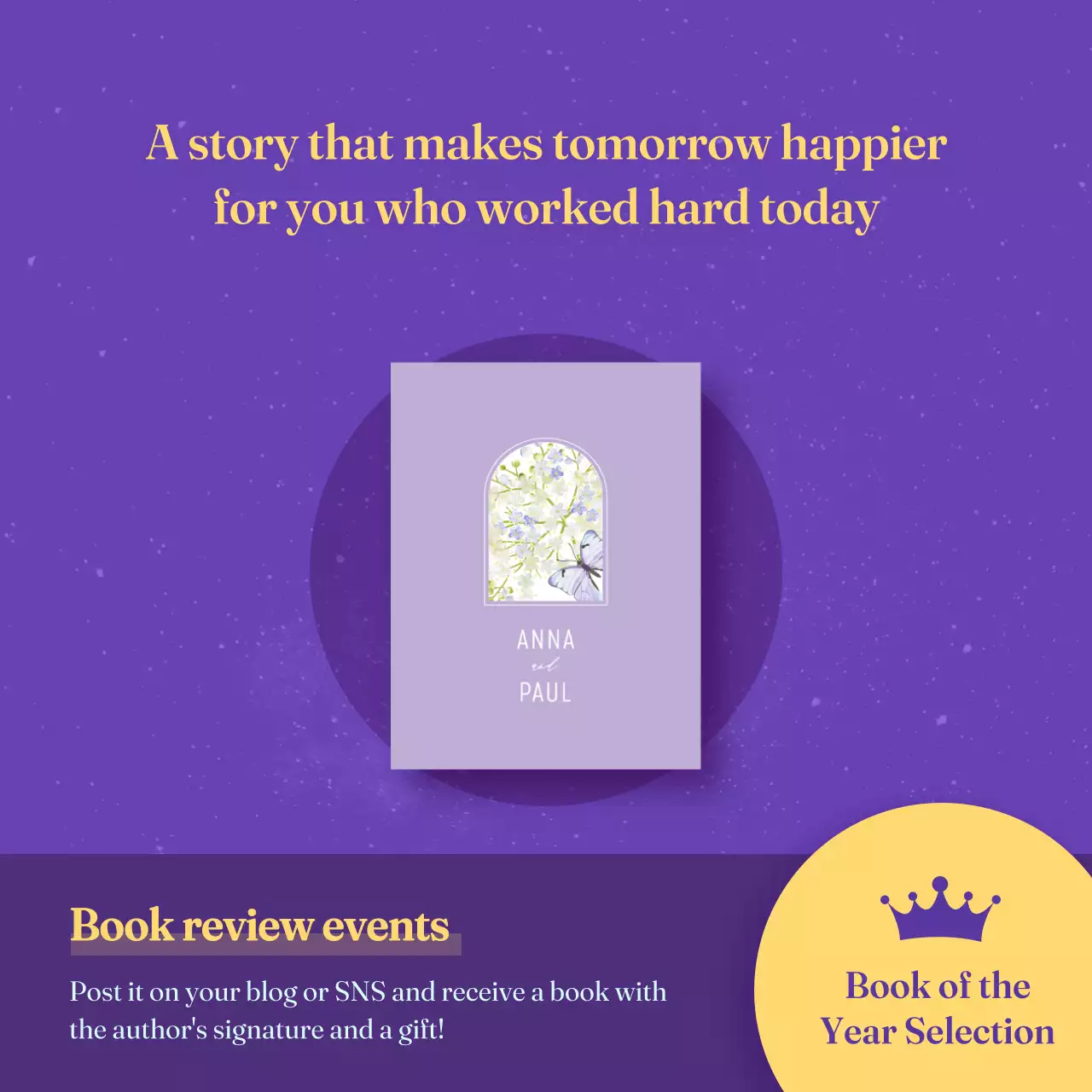 Purple Elegant Book Promotion Instagram Post