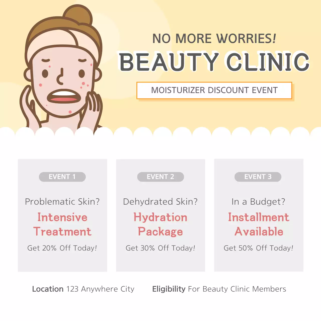 Yellow Simple Skincare Promotion Instagram Post