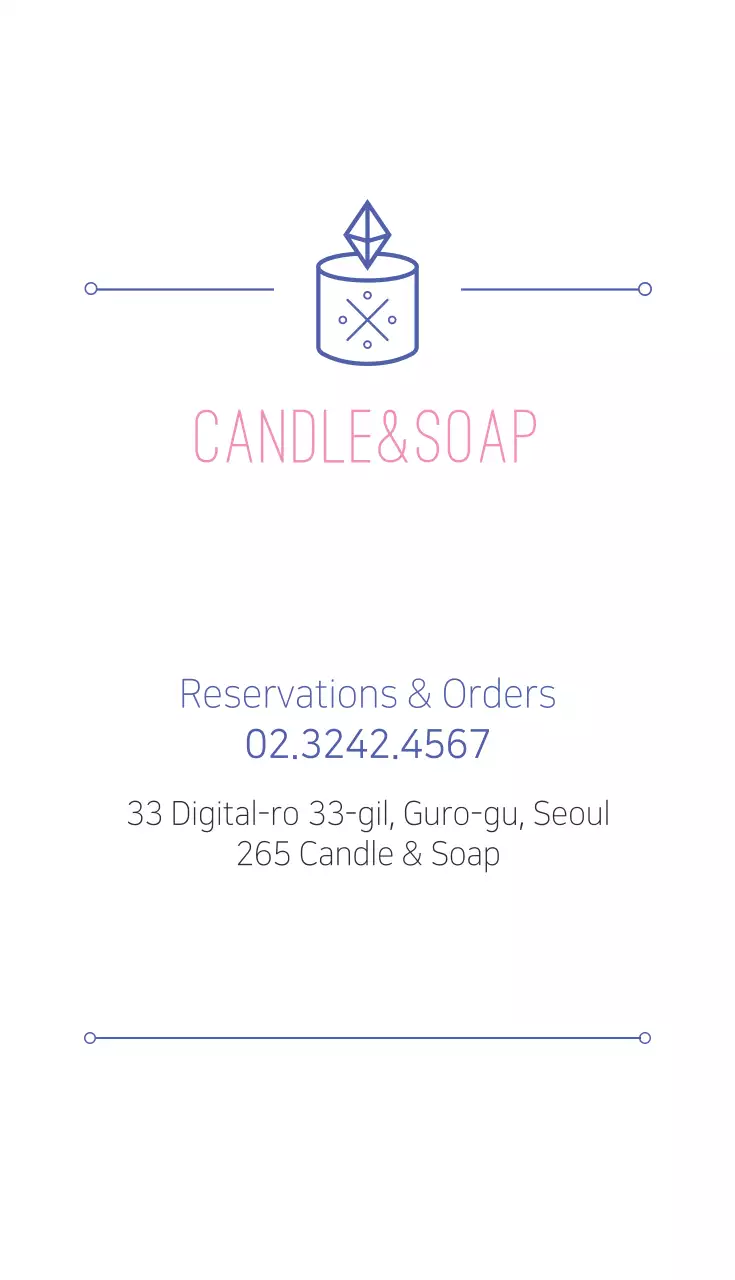 Danh thiếp quảng cáo thủ công tối giản màu hồng