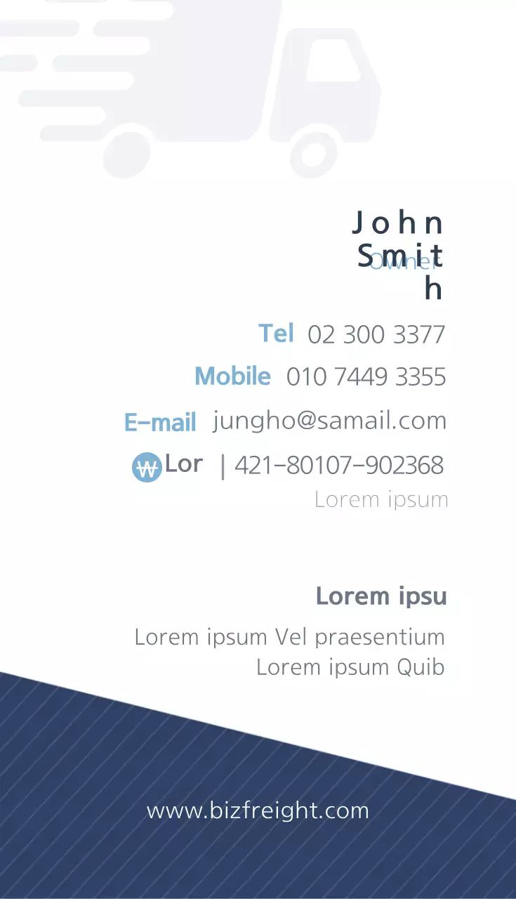 White Modern Logistics Business Card