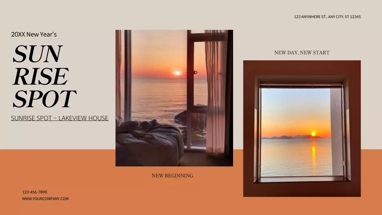 베이지 모던 선라이즈 프로모션 프리젠테이션