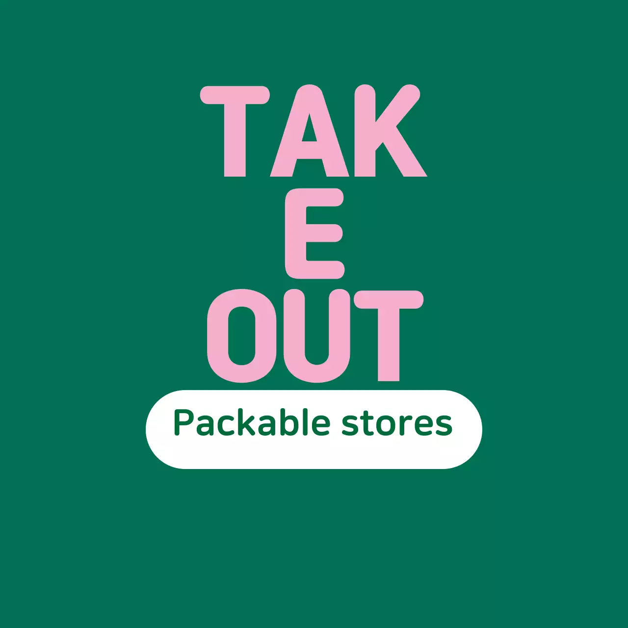 Etiqueta ilustrada verde-rosa que pode ser embalada na loja