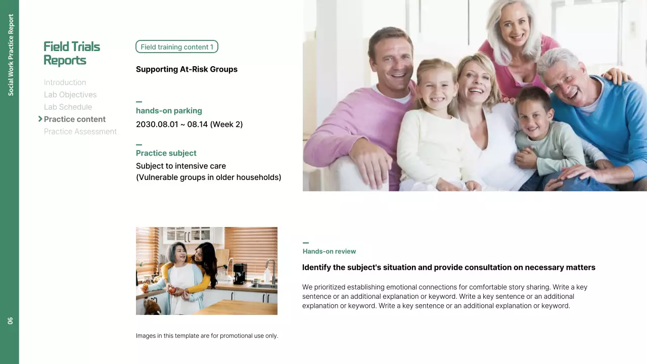 Green Professional Social Report Document Presentation