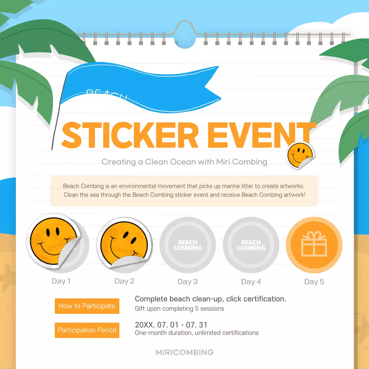 Orange Clean Event Announcement Social Media Post