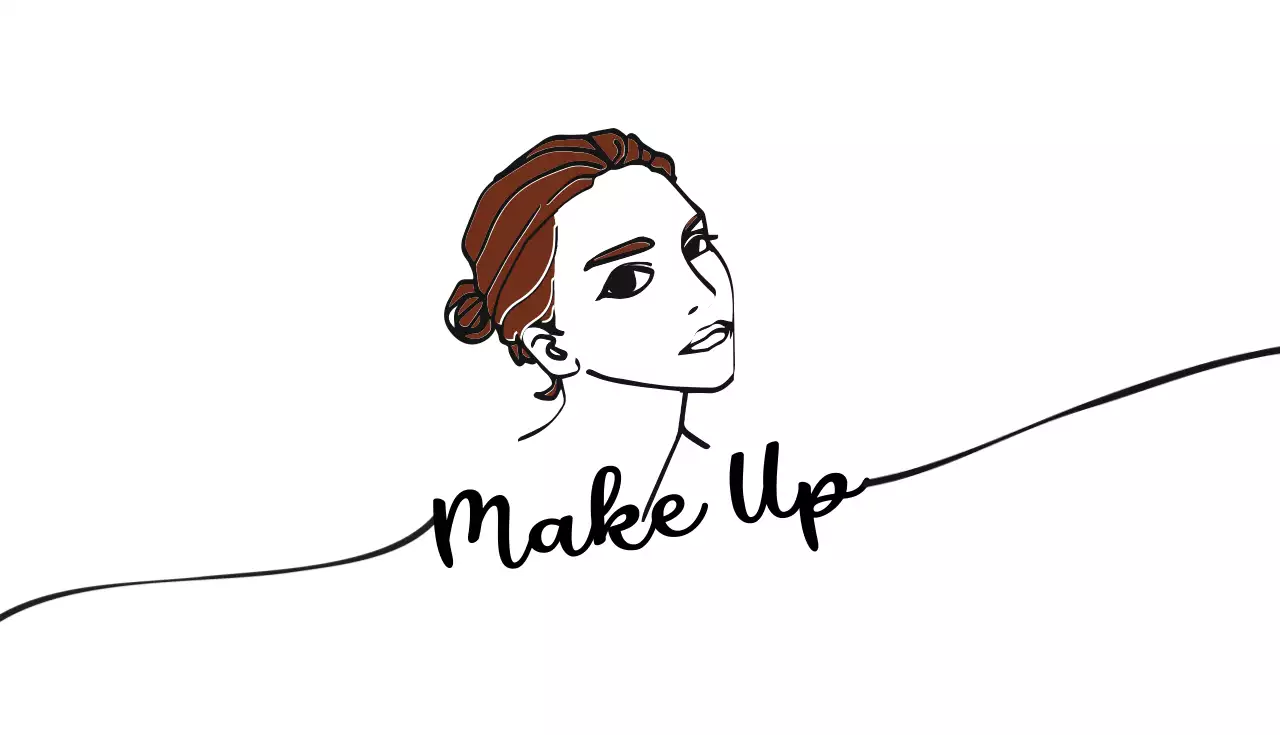 Black Minimal Makeup Menu Business Card