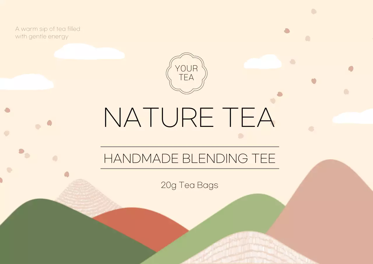 Beige Minimalist Tea Menu Poster