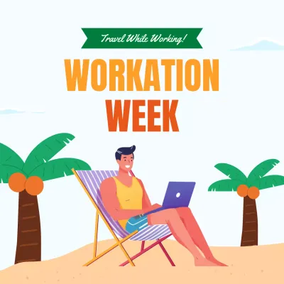 Orange Trendy Work Event Social Media Post