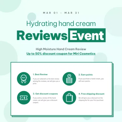 Mint Modern Hand Cream Promotion Social Media Post