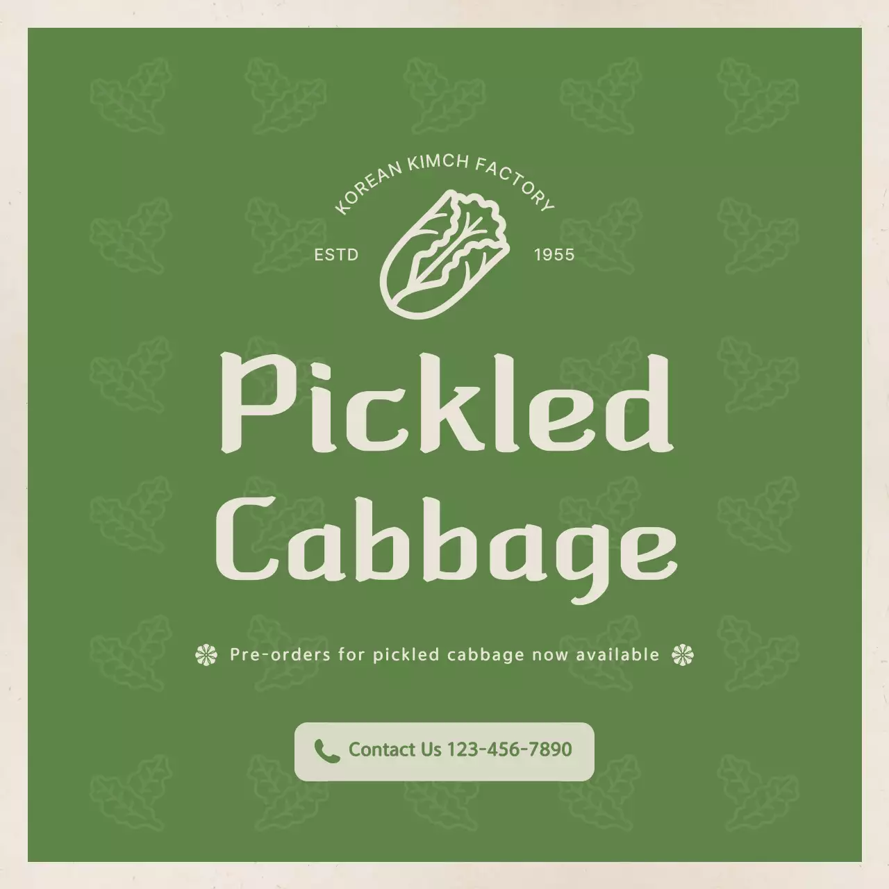 Green Traditional Food Promotion Social Media Post