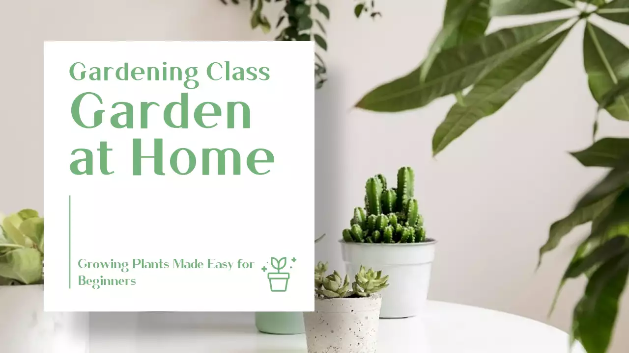 Green Minimal Gardening Class Presentation