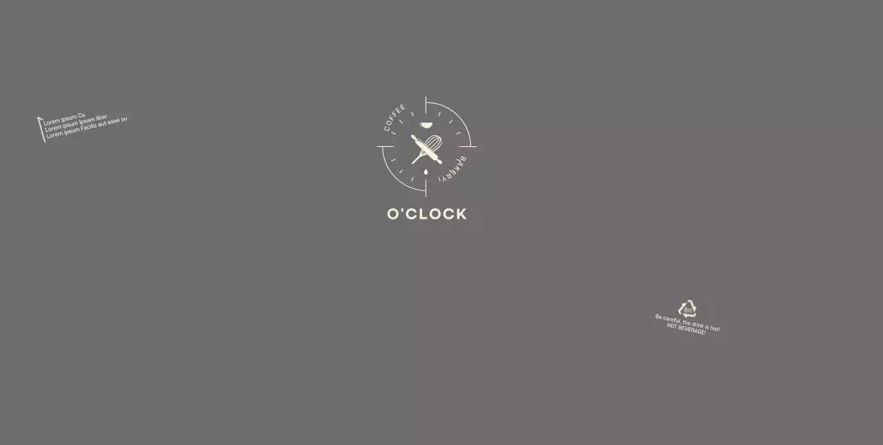 Gray clean icon bakery cafe