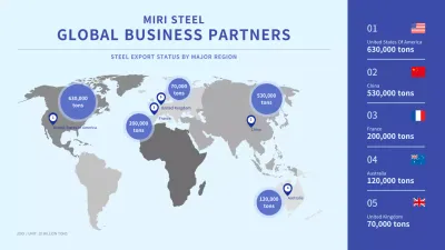 Blue Professional Export Report Infographic