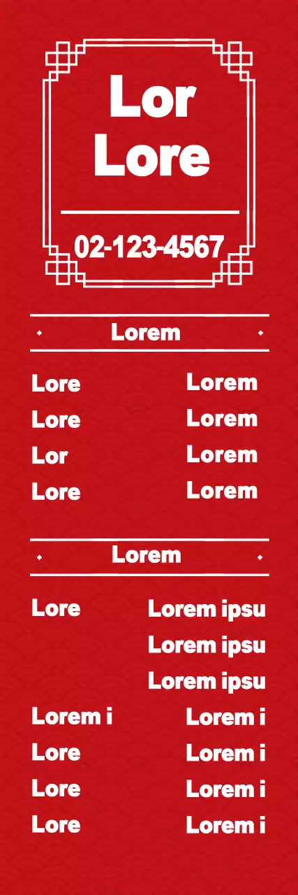 Banner de cartão de visita tradicional vermelho