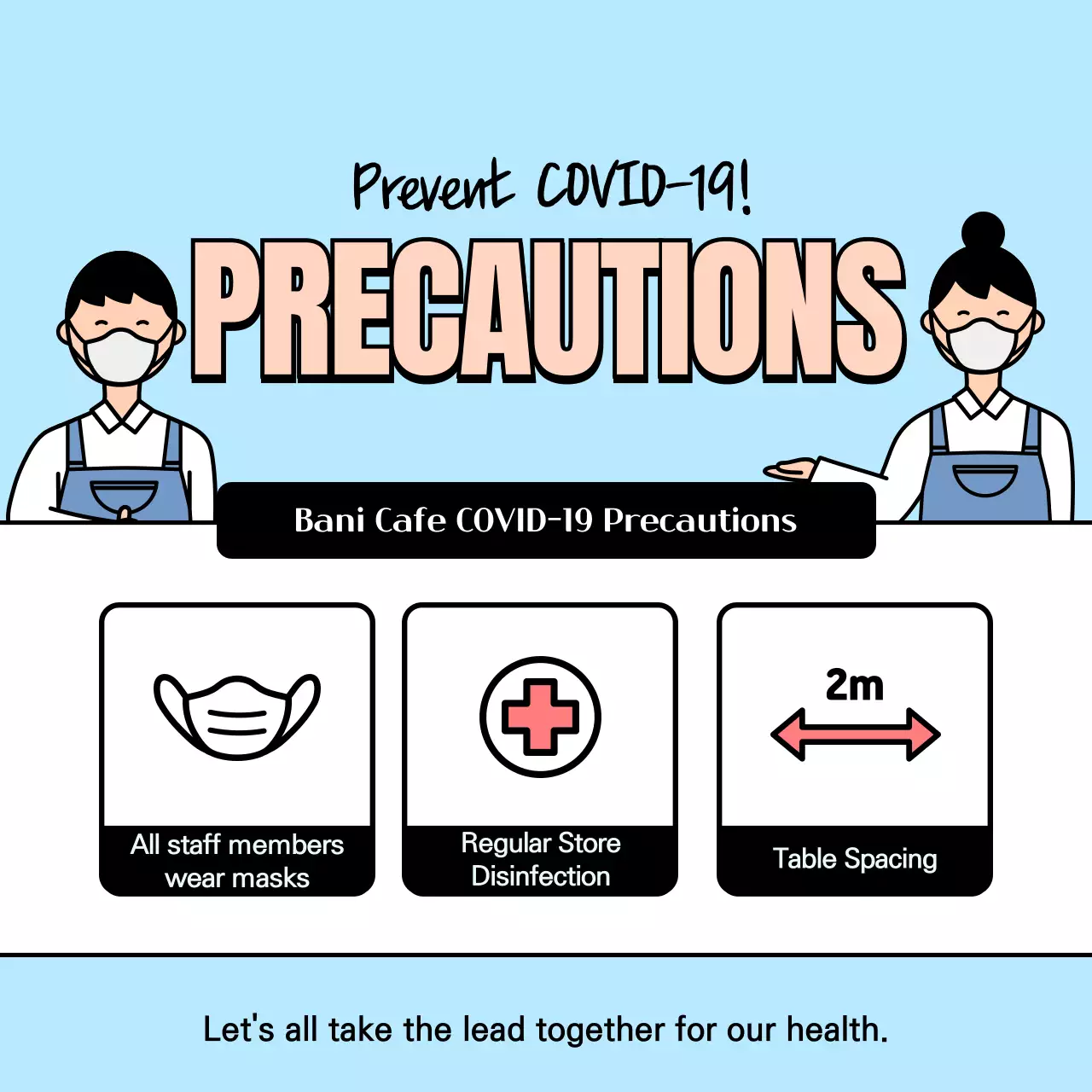 Blue Minimal Health Notice Instagram Post