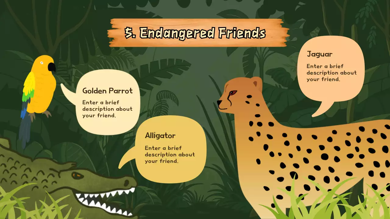 그린 플레이풀 정글 가이드 프레젠테이션