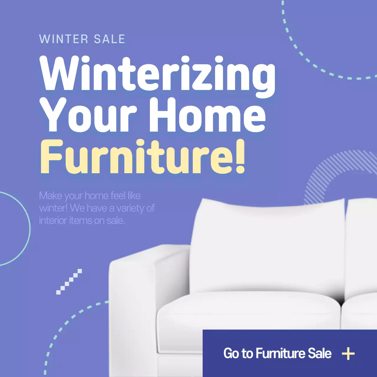 Blue Modern Furniture Promotion Instagram Post