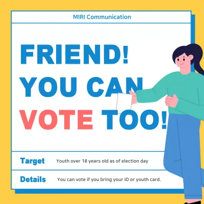 Yellow Modern Voting Announcement Social Media Post