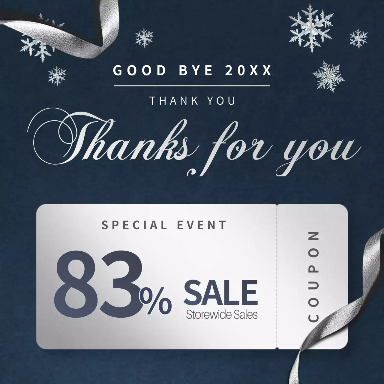 Navy Elegant Sale Promotion Instagram Post