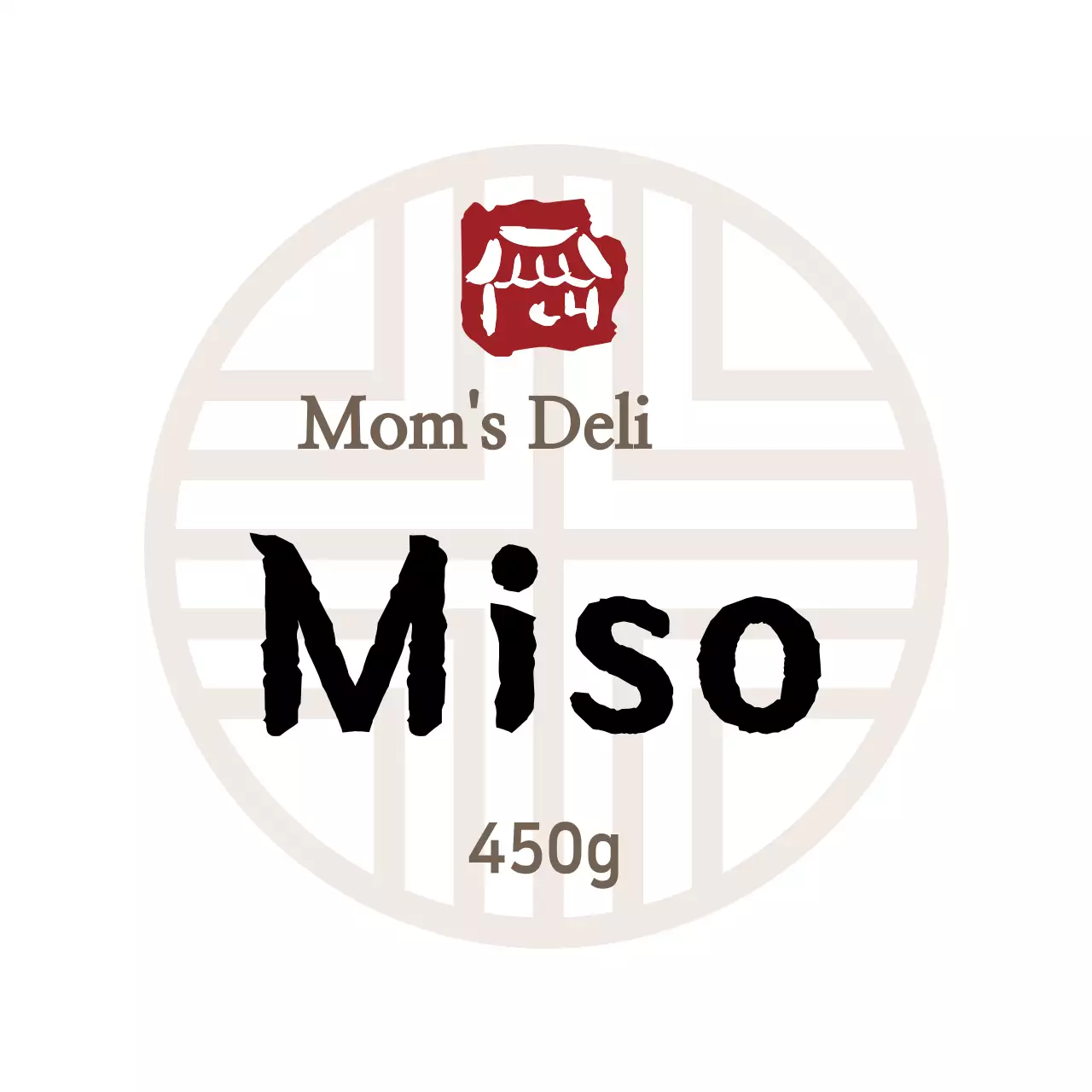 Stiker miso untuk label sederhana berwarna putih